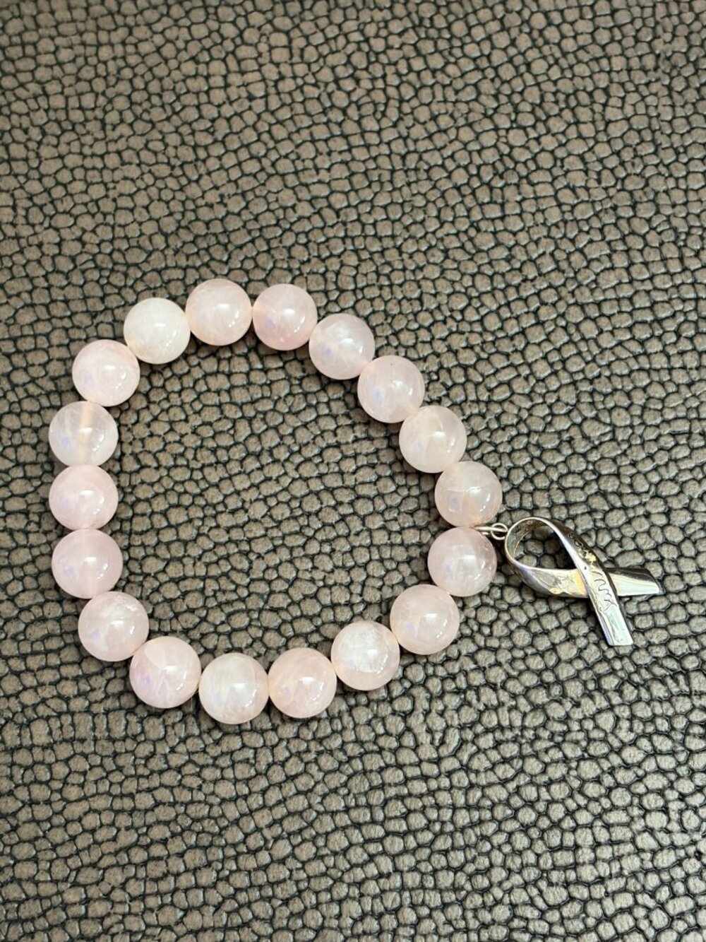 Rose Quartz beaded charm bracelet - Picture 6 of 13
